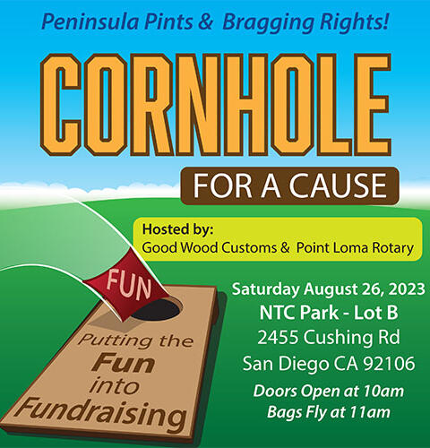 Ocean Beach News Article: Cornhole for a Cause 8/26 - Hosted by PL Rotary Club