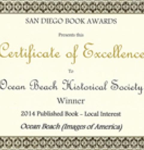OBHS San Diego Book Awards certificate