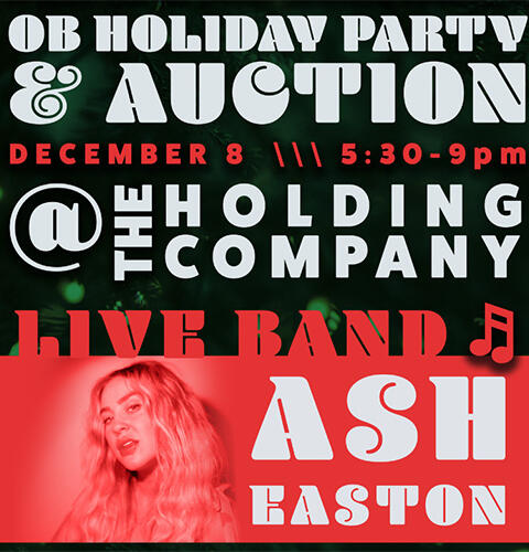 Ocean Beach News Article: OBTC Holiday Auction and Party - Dec 8th