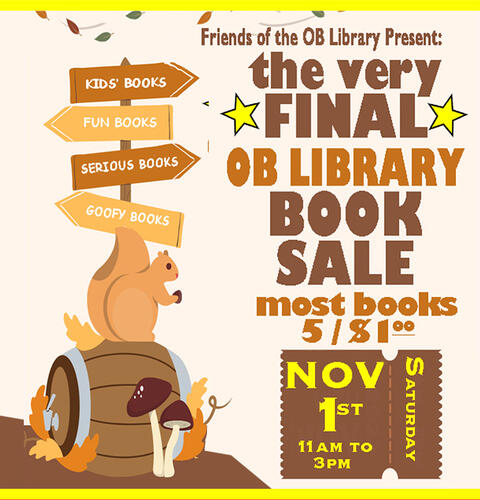 Ocean Beach News Article: Final Clearance: OB Library Book Sale – Most Books Must Go!