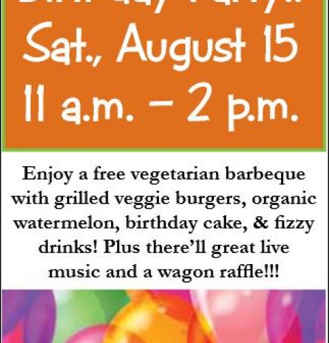 People's Co-Op Birthday Party Saturday, August 15, 11am-2pm: free food and entertainment