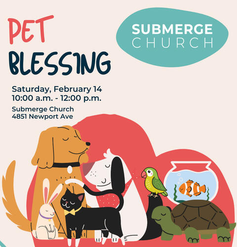 Ocean Beach News Article: Pet Blessing at Submerge Church - Feb 14