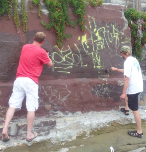 Ocean Beach News Article: Report Graffiti in Ocean Beach