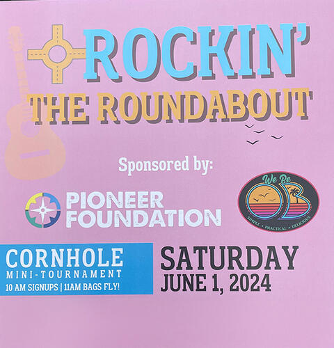 Ocean Beach News Article: Rockin The Roundabout - Cornhole mini-tournament