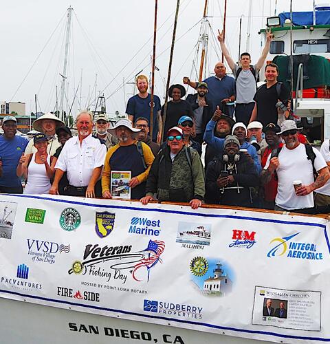 Ocean Beach News Article: Veterans Village Fishing Trip - PL Rotary Club