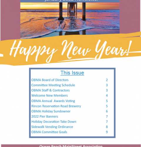 Ocean Beach MainStreet Association Newsletter January 2022