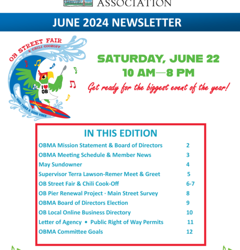 Ocean Beach MainStreet Association Newsletter June 2024