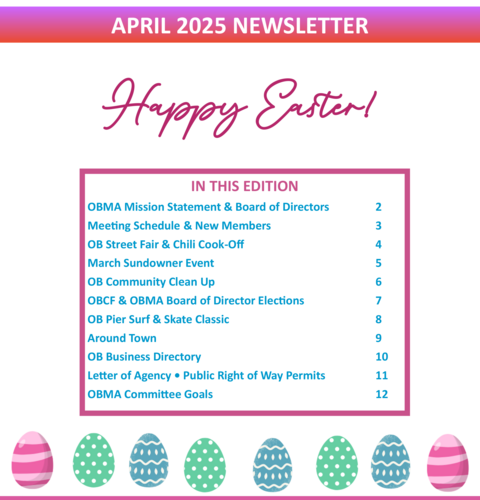 Ocean Beach MainStreet Association Newsletter April 2025