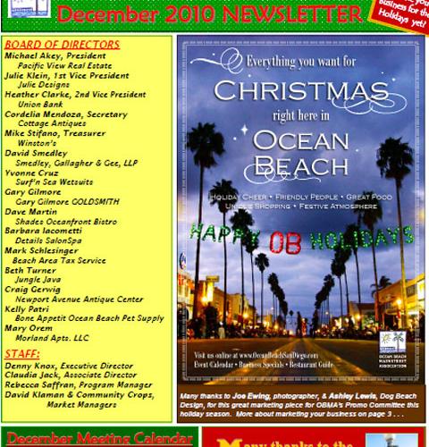 Ocean Beach MainStreet Association Newsletter November 2010