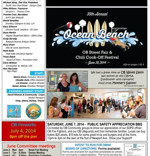 Ocean Beach MainStreet Association Newsletter June 2014