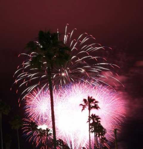 Fireworks off the Ocean Beach Pier