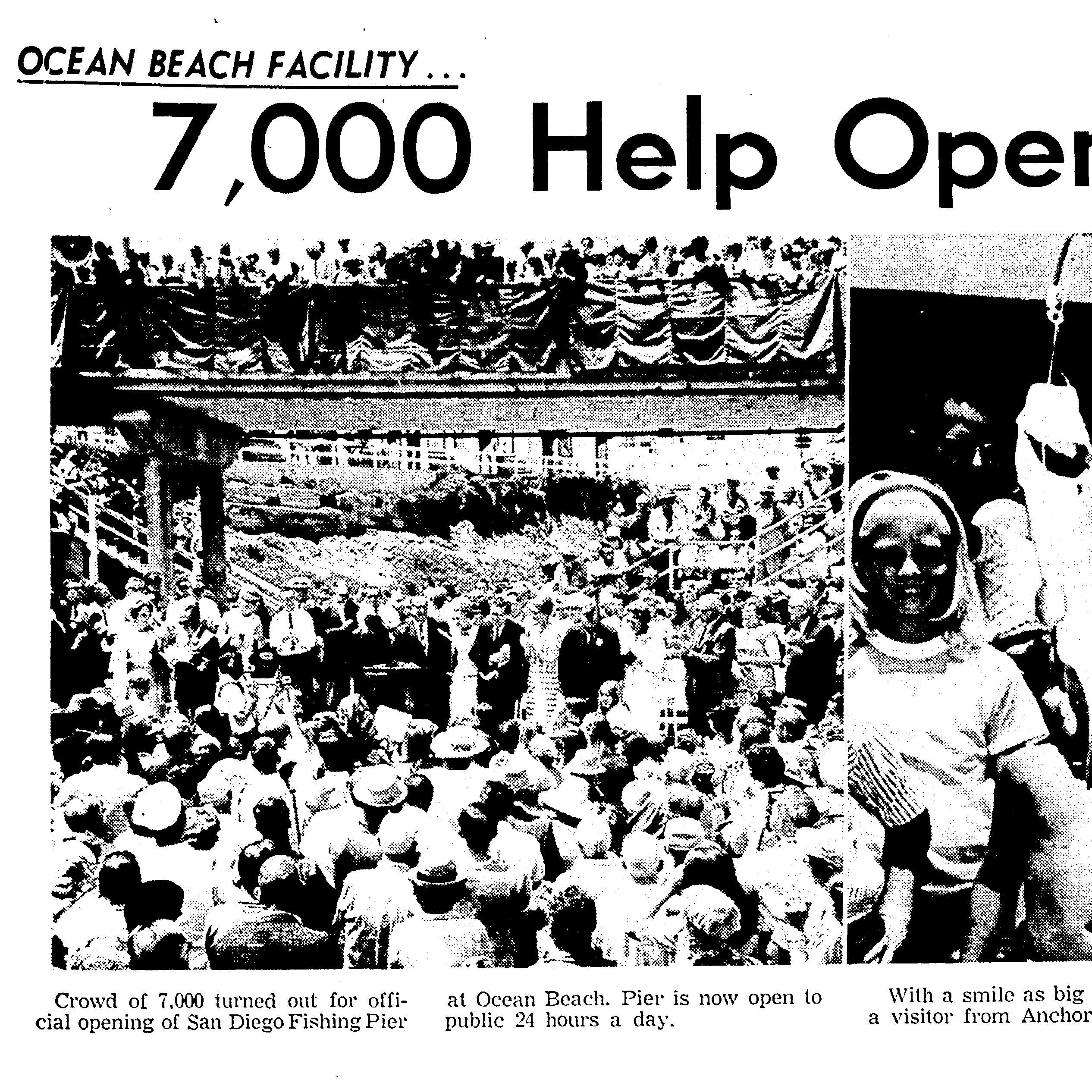 San Diego Union Coverage of 1966 Pier Opening