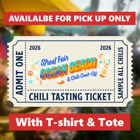 Ocean Beach Product: Chili Cook-Off Tasting Ticket + Shirt + Tote