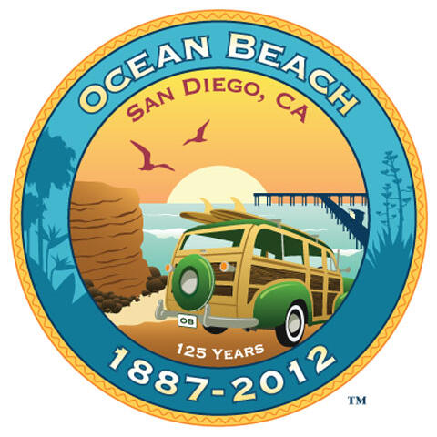 Ocean Beach Product: OB 125 Year Anniversary Sticker
