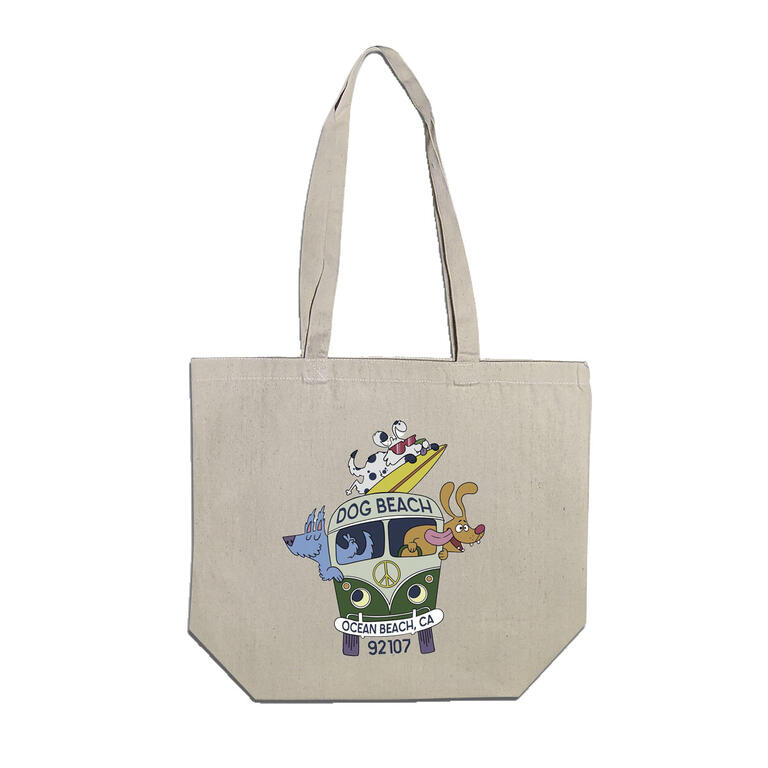 Click to view OB Dog Beach Tote product Ocean Beach Product: Dog Beach Tote