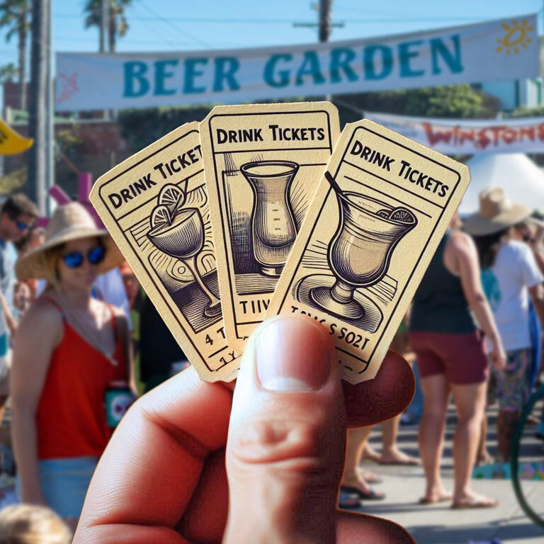 Ocean Beach Product: 3 Drink Tickets