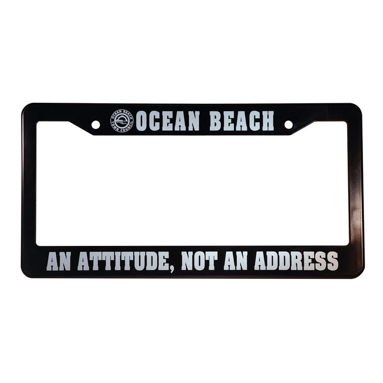 Ocean Beach Product: Lic. Plate Frame - An Attitude Not An Address