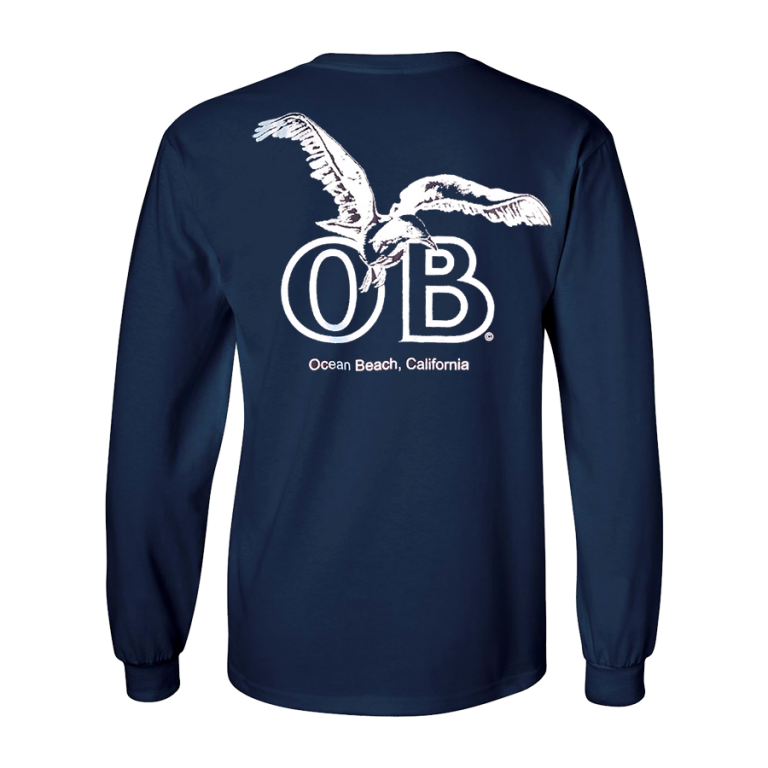 Ocean Beach Product: OB Seagull Longsleeve T-Shirt (navy)