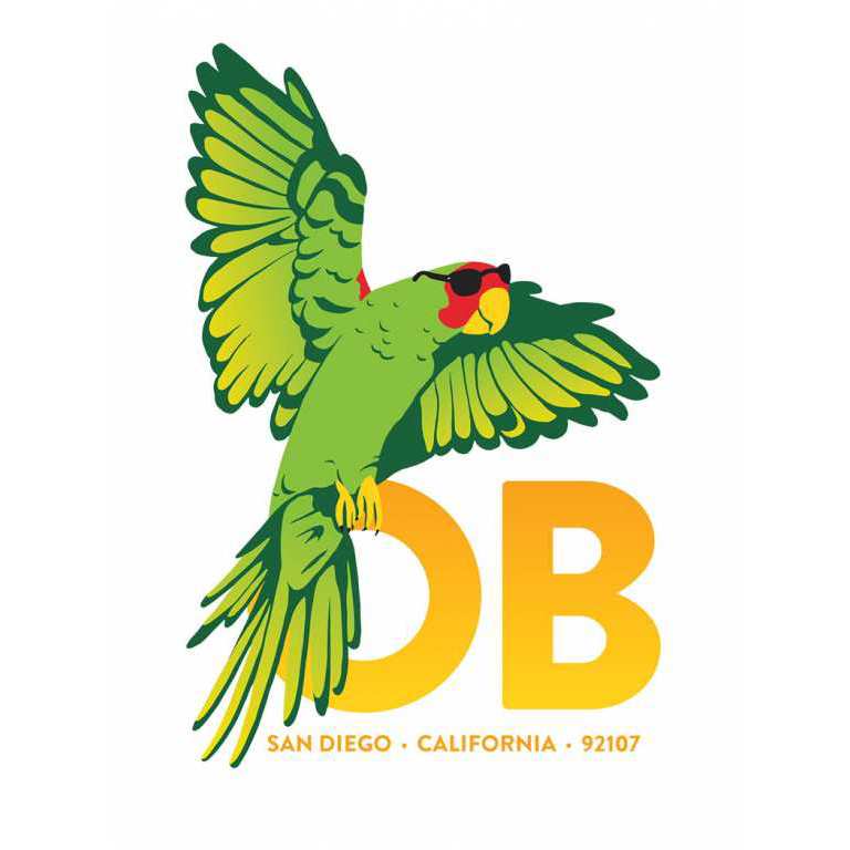 Ocean Beach Product: OB Parrot Sticker