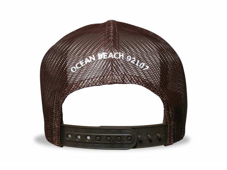 Ocean Beach Product: OB Trucker Hat (white/brown)