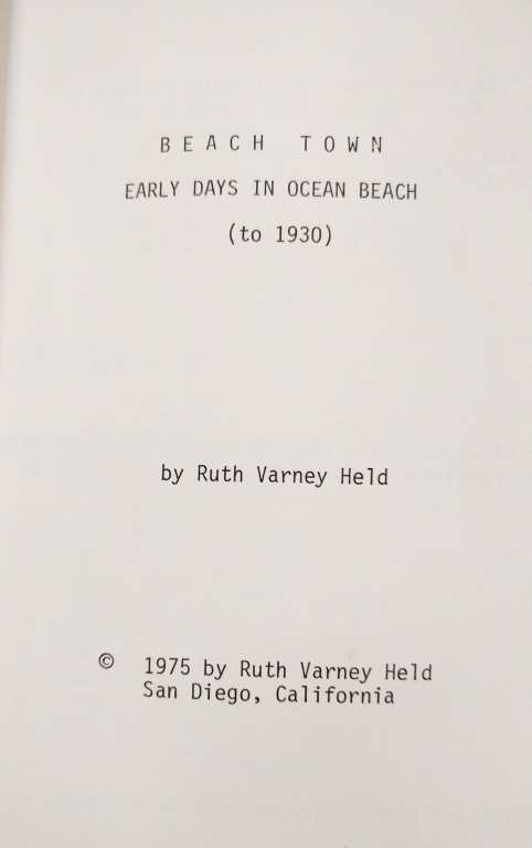 Ocean Beach Product: Beach Town by Ruth Varney Held (light blue edition)