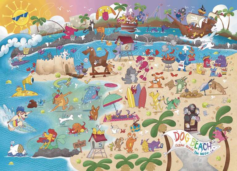Ocean Beach Product: Puzzle - The Original Dog Beach 2021